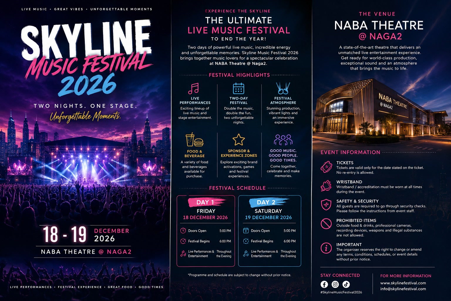 Skyline Music Festival 2026 brochure